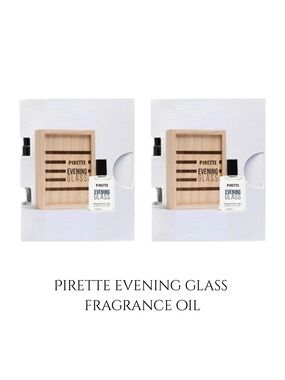 PIRETTE Evening Glass Alcohol-Free Fragrance Oil (2) - 1/5 dram ea. NEW ON CARD